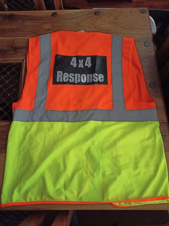 My new snazzy Hi Viz vest, which insects adore...