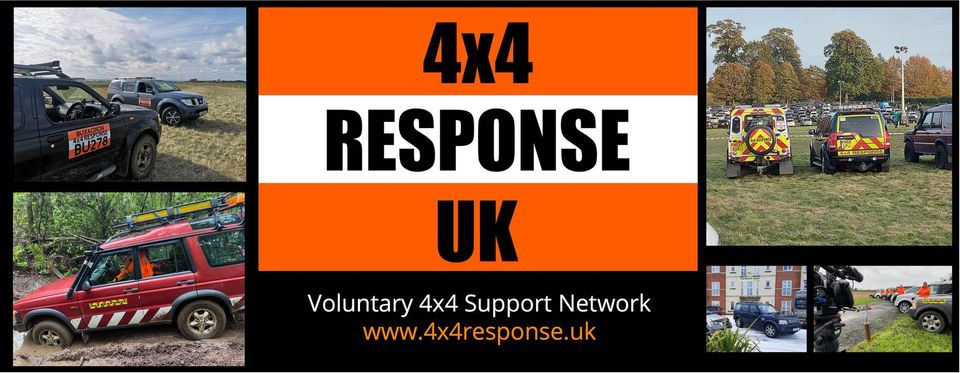 4x4 Response UK banner showing examples of vehicles